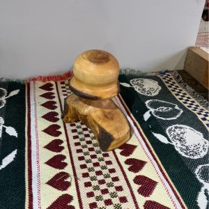 Wood mushroom made from various woods each of which is unique.